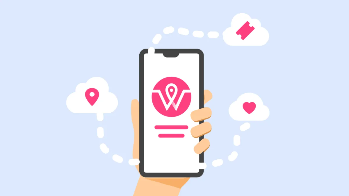 The wegfinder app on a phone.